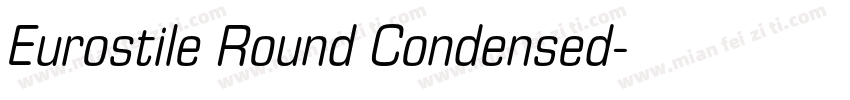 Eurostile Round Condensed字体转换